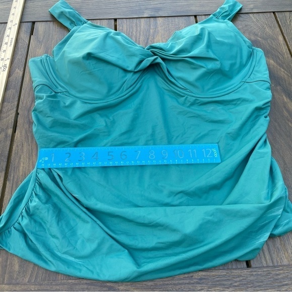 Anne Cole Plus Size Twisted Front Underwire Tankini 24 W Macys - Picture 6 of 9
